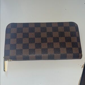 Checkered Brown Wallet